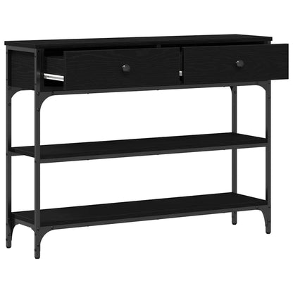 Tavolo consolle Rovere Nero 72.5 x 25 x 75 cm Legno multistrato
