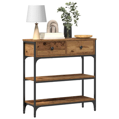 Tavolo consolle con cassetto Legno vecchio 72.5 x 25 x 75 cm