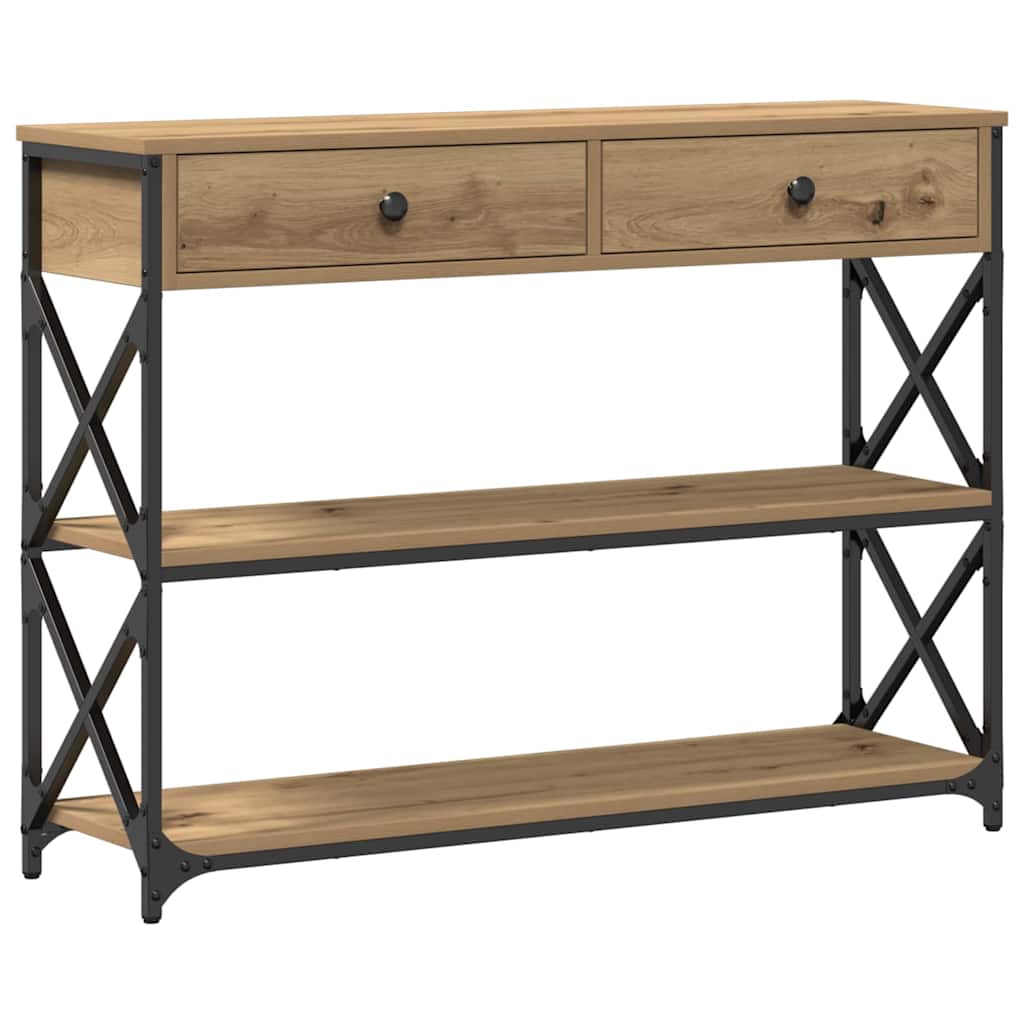 Tavolo Consolle rovere artigianale 100 x 28 x 75 cm