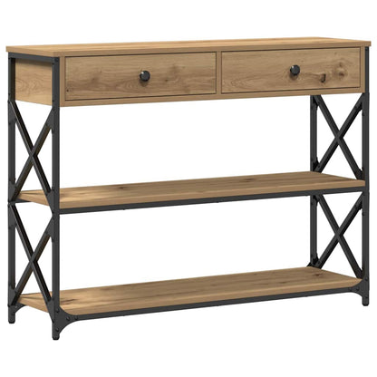 Tavolo Consolle rovere artigianale 100 x 28 x 75 cm