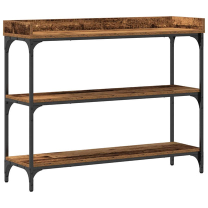 Tavolo Consolle con lo scaffale Legno vecchio 100 x 30 x 80 cm