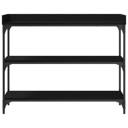 Tavolo Consolle con lo scaffale Rovere nero 100 x 30 x 80 cm