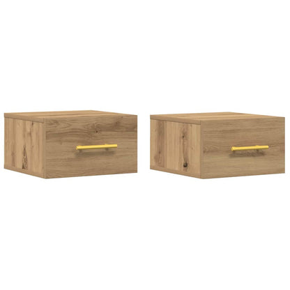 Armadio da Notte 2 pcs rovere artigianale 35 x 35 x 20 cm