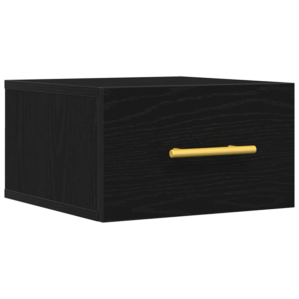 Armadio da Notte Rovere nero 35 x 35 x 20 cm Legno multistrato