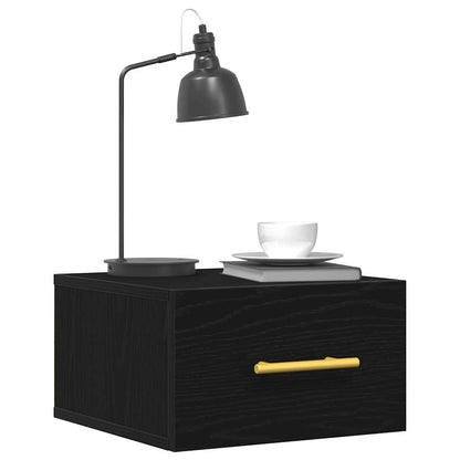Armadio da Notte 2 pcs Rovere Nero 35 x 35 x 20 cm