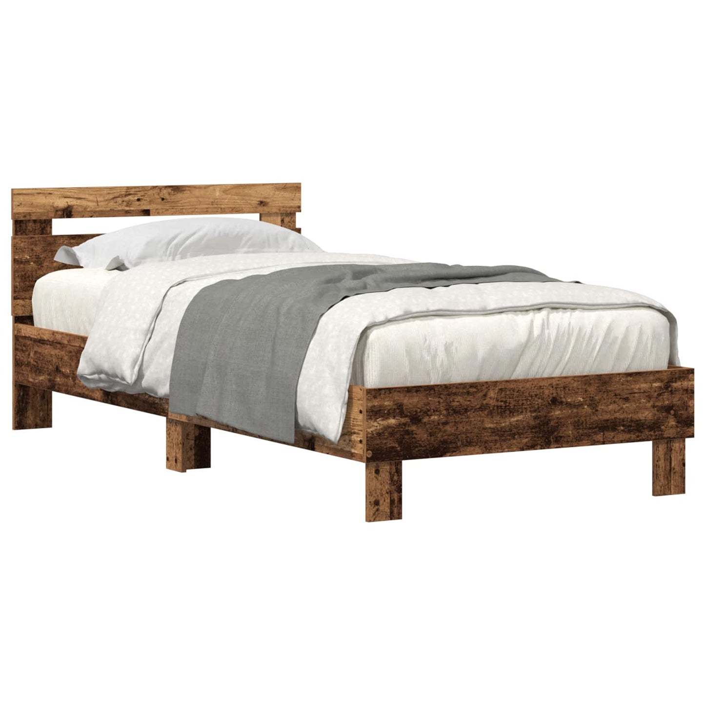 Struttura del letto Legno vecchio 90 x 200 cm Legno multistrato