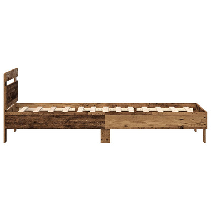 Struttura del letto Legno vecchio 90 x 200 cm Legno multistrato
