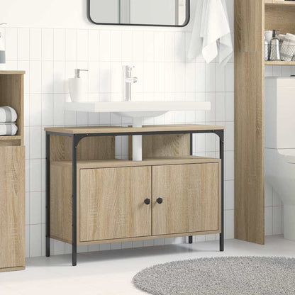 Armadio per Lavabo da Bagno con porta Marrone 80 x 30 x 60 cm