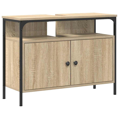 Armadio per Lavabo da Bagno con porta Marrone 80 x 30 x 60 cm