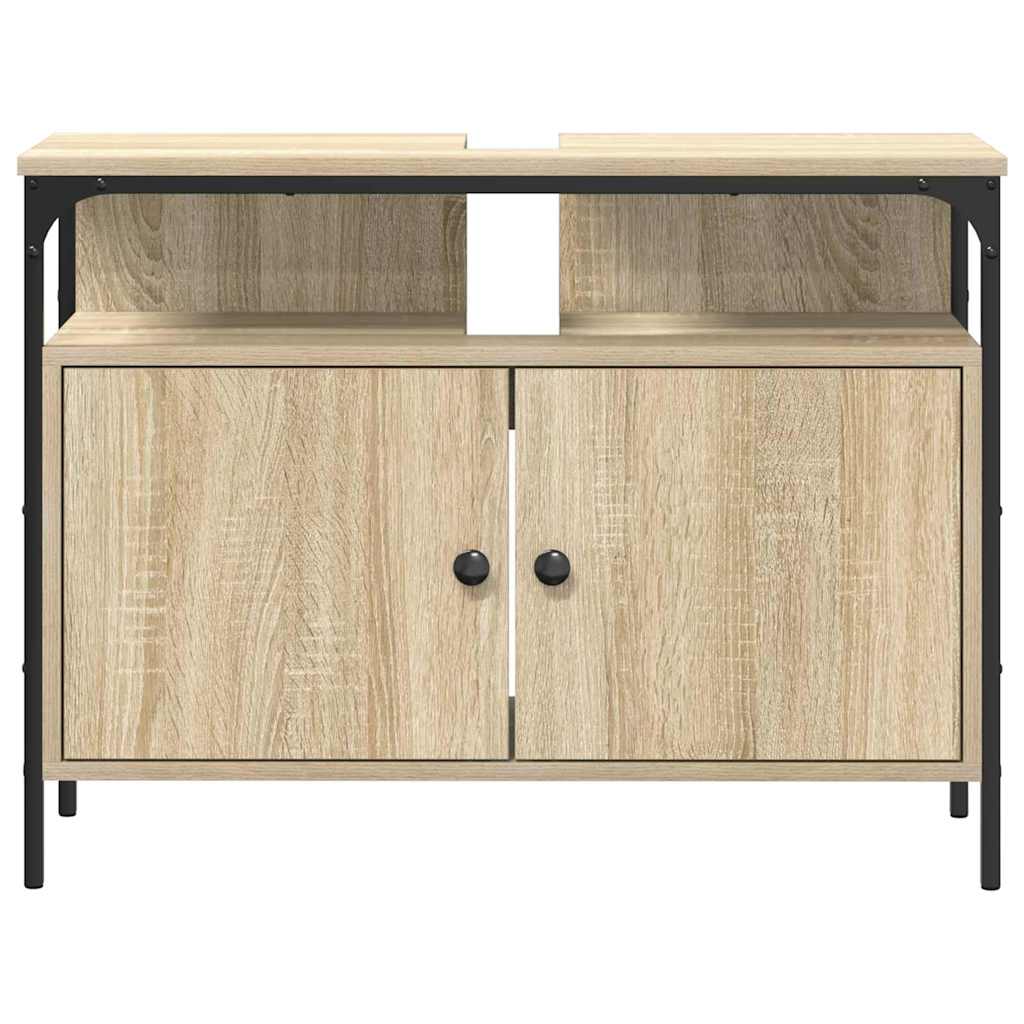 Armadio per Lavabo da Bagno con porta Marrone 80 x 30 x 60 cm