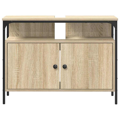 Armadio per Lavabo da Bagno con porta Marrone 80 x 30 x 60 cm