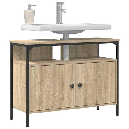 Armadio per Lavabo da Bagno con porta Marrone 80 x 30 x 60 cm