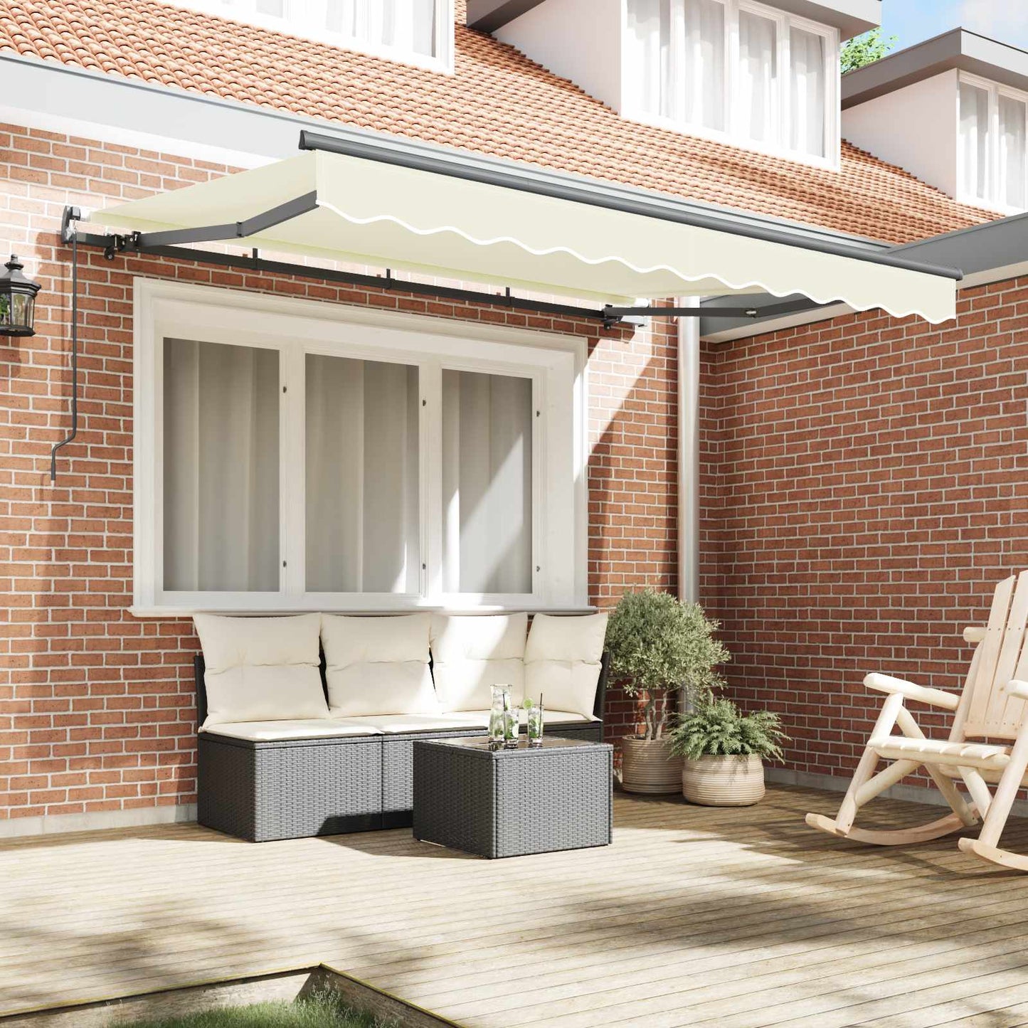 Tenda Retrattile Crema 250 x 200 cm Tessuto