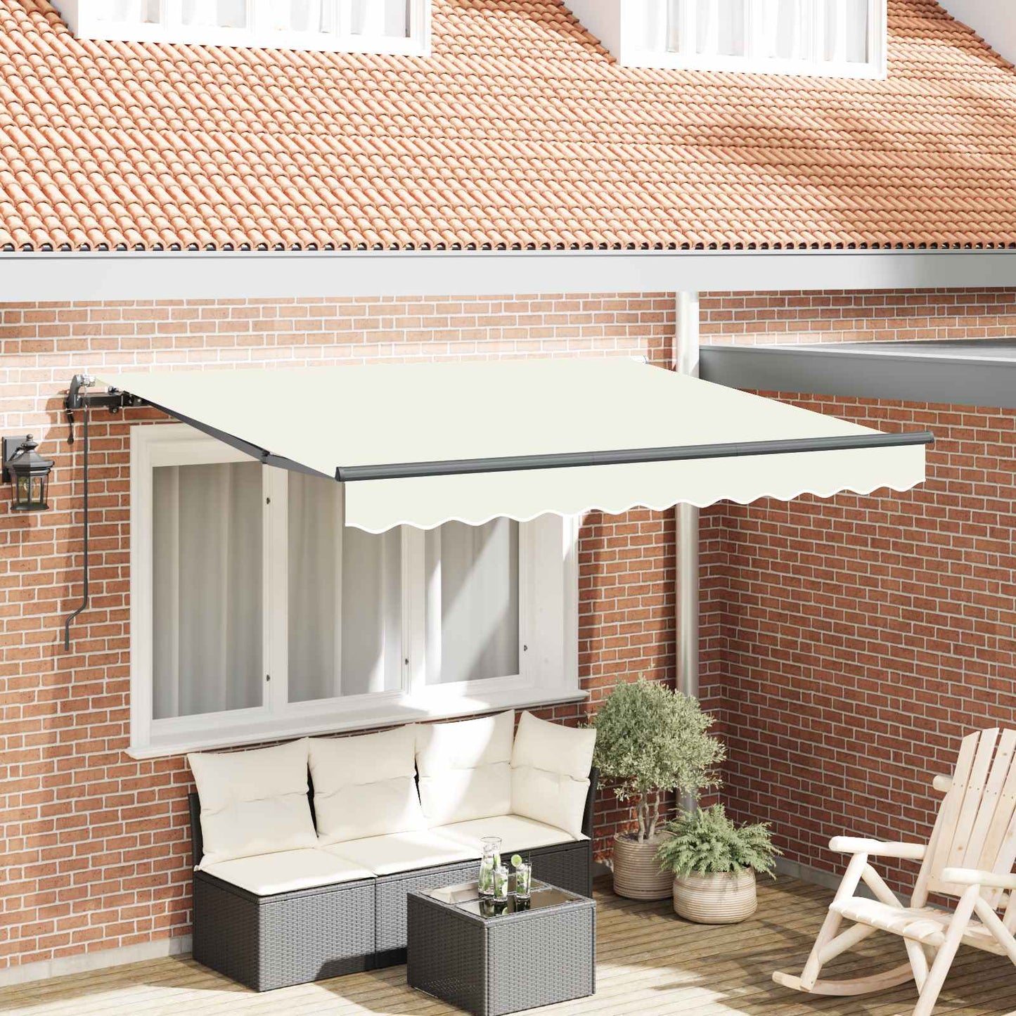 Tenda Retrattile Crema 250 x 200 cm Tessuto