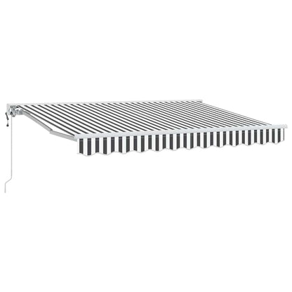Tenda Retrattile Antracite e Bianco 250 x 200 cm