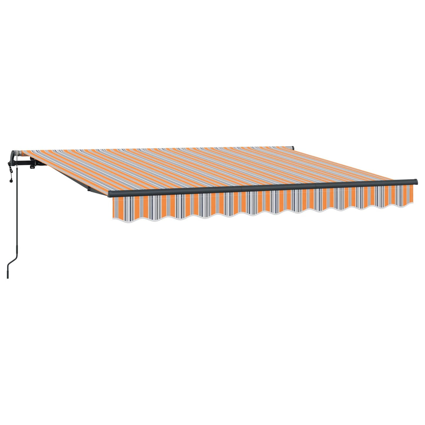 Tenda Retrattile Arancione e Blu 250 x 200 cm Tessuto