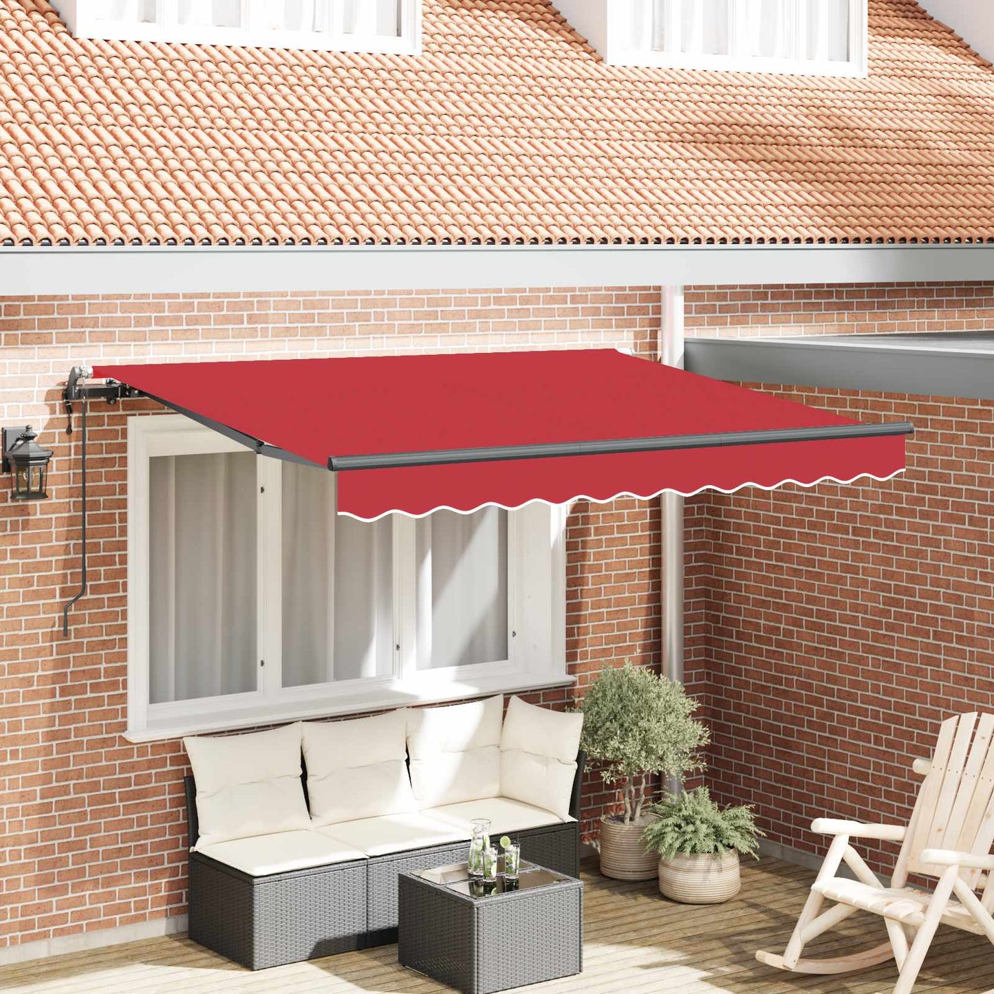 Tenda Retrattile Rosso 250 x 200 cm Tessuto