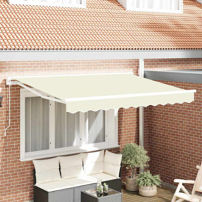 Tenda Retrattile Crema 300 x 200 cm Alluminio e Tessuto