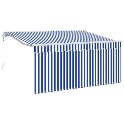 Tenda Retrattile Blu e Bianco 300 x 200 cm
