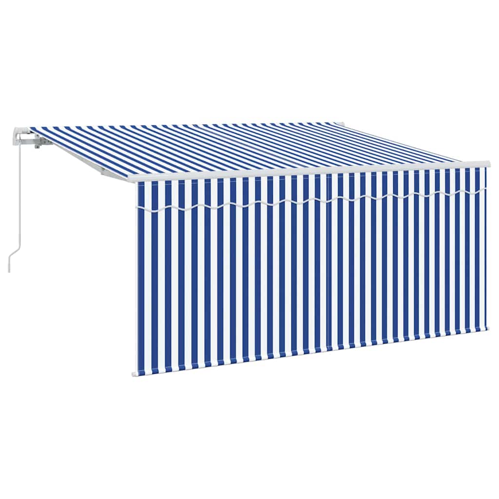 Tenda Retrattile Blu e Bianco 300 x 200 cm