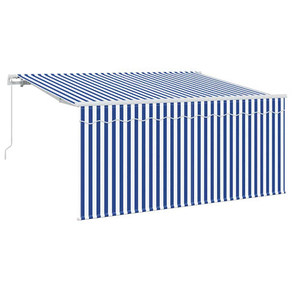 Tenda Retrattile Blu e Bianco 300 x 200 cm