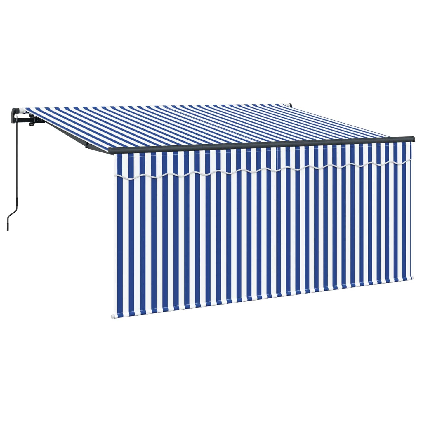 Tenda Retrattile Blu e Bianco 300 x 200 cm