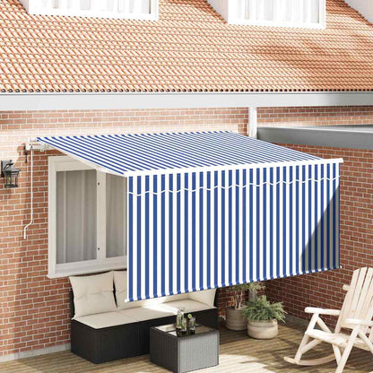 Tenda Retrattile Blu e Bianco 300 x 200 cm