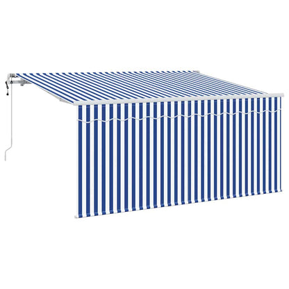 Tenda Retrattile Blu e Bianco 300 x 200 cm