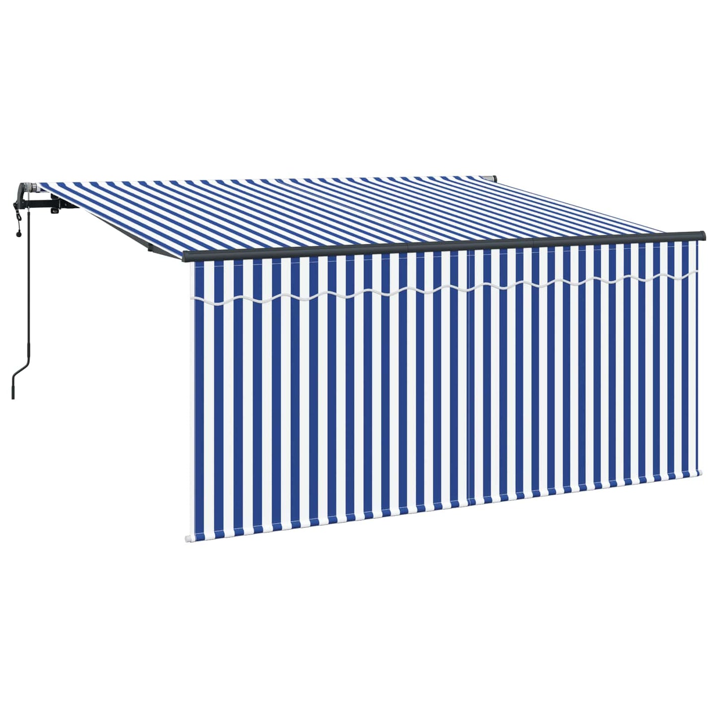 Tenda Retrattile Blu e Bianco 300 x 200 cm