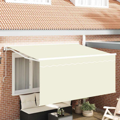 Tenda Retrattile Crema 300 x 200 cm Poliestere e Alluminio