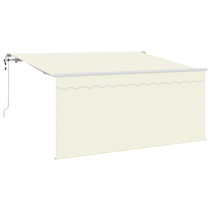 Tenda Retrattile Crema 300 x 200 cm Poliestere e Alluminio