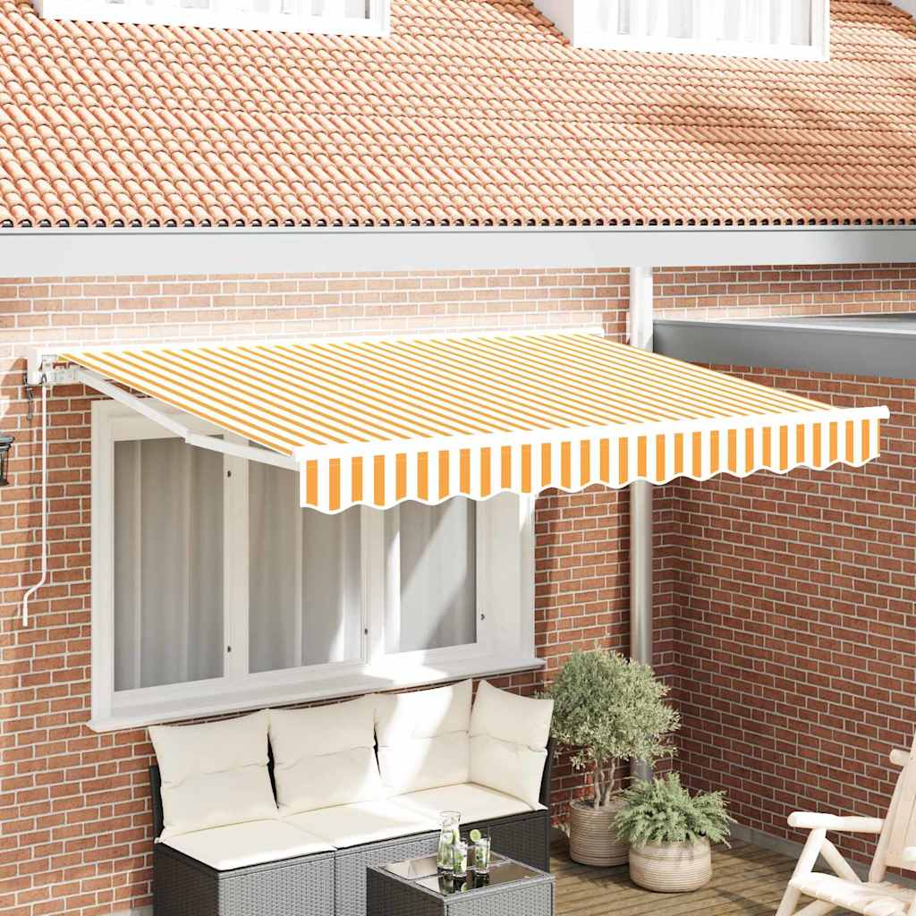 Tenda Retrattile Giallo e Bianco 300 x 200 cm