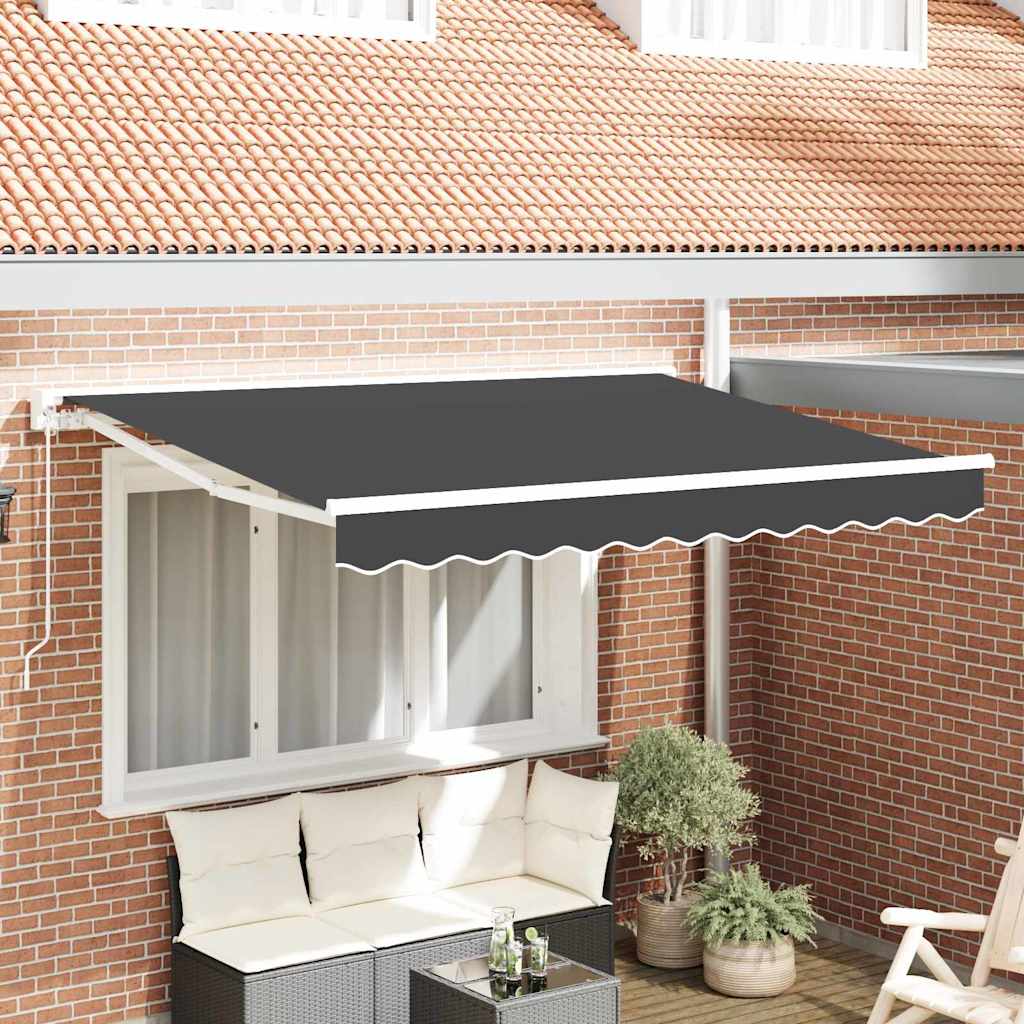 Tenda Retrattile Antracite 300 x 200 cm Alluminio e Tessuto