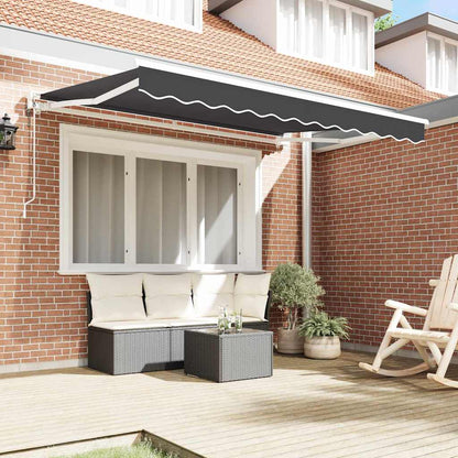 Tenda Retrattile Antracite 300 x 200 cm Poliestere e Metallo