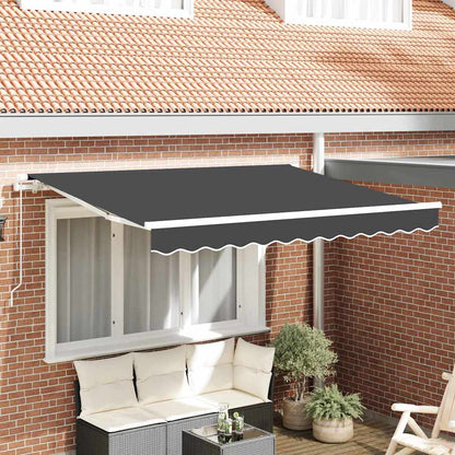 Tenda Retrattile Antracite 300 x 200 cm Tessuto
