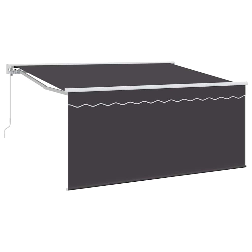 Tenda Retrattile Rigato Antracite 300 x 200 cm Tessuto