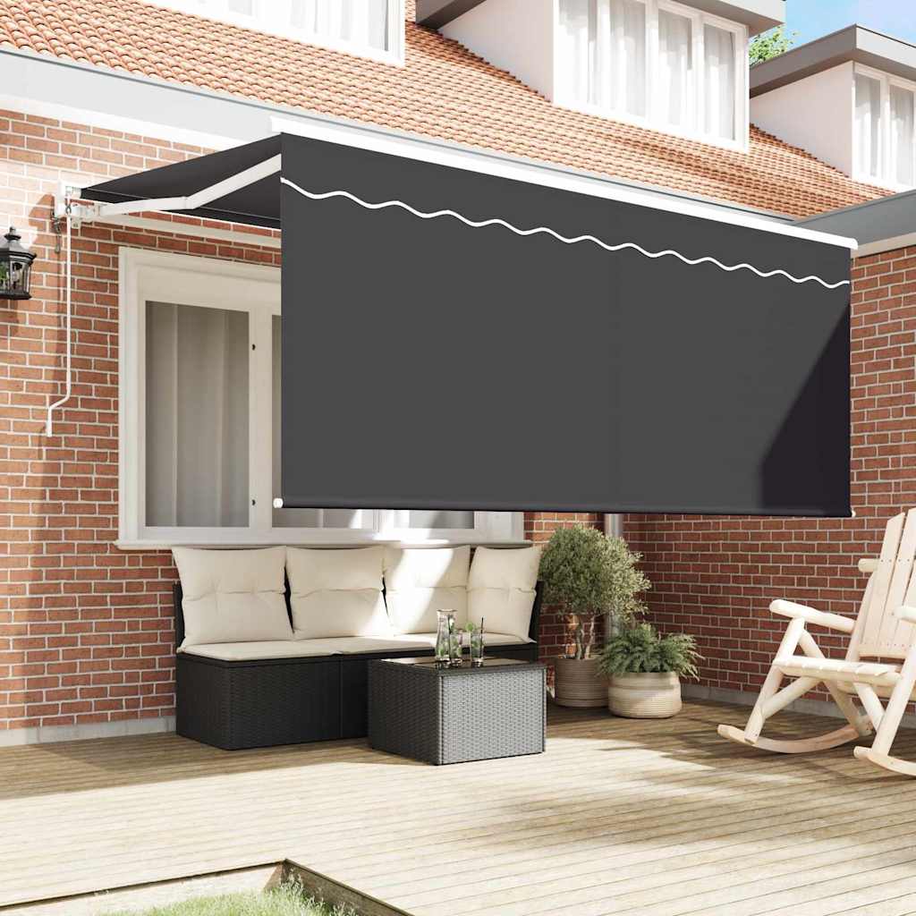 Tenda Retrattile Antracite 300 x 200 cm Poliestere e Alluminio