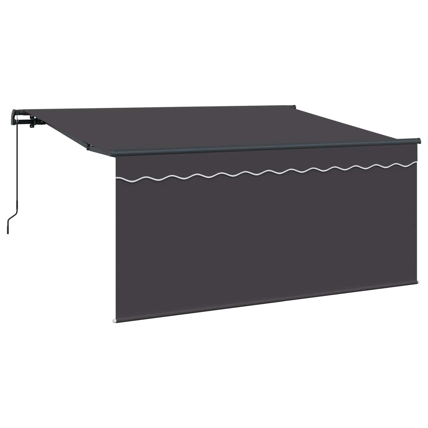Tenda Retrattile Rigato Antracite 300 x 200 cm Tessuto