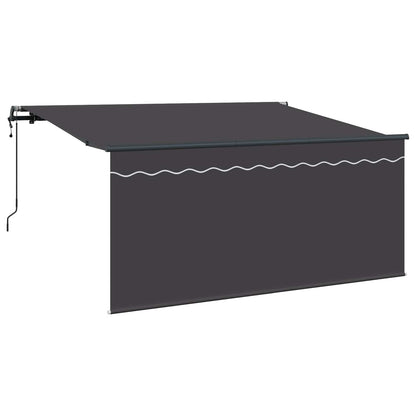 Tenda Retrattile Rigato Antracite 300 x 200 cm Tessuto