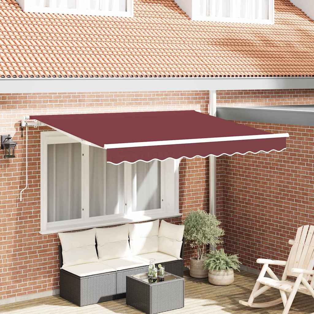 Tenda Retrattile Borgogna 300 x 200 cm Tessuto