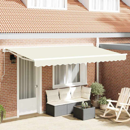 Tenda Retrattile Crema 350 x 200 cm Alluminio e Tessuto