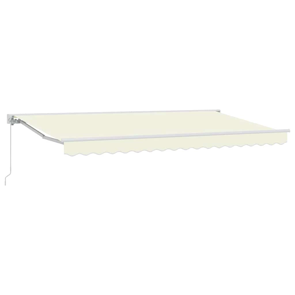Tenda Retrattile Crema 350 x 200 cm Alluminio e Tessuto