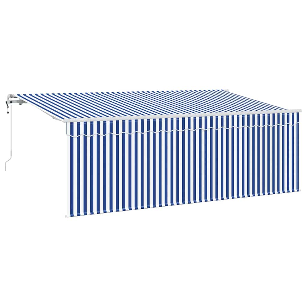 Tenda Retrattile Rigato Blu 350 x 200 cm Tessuto
