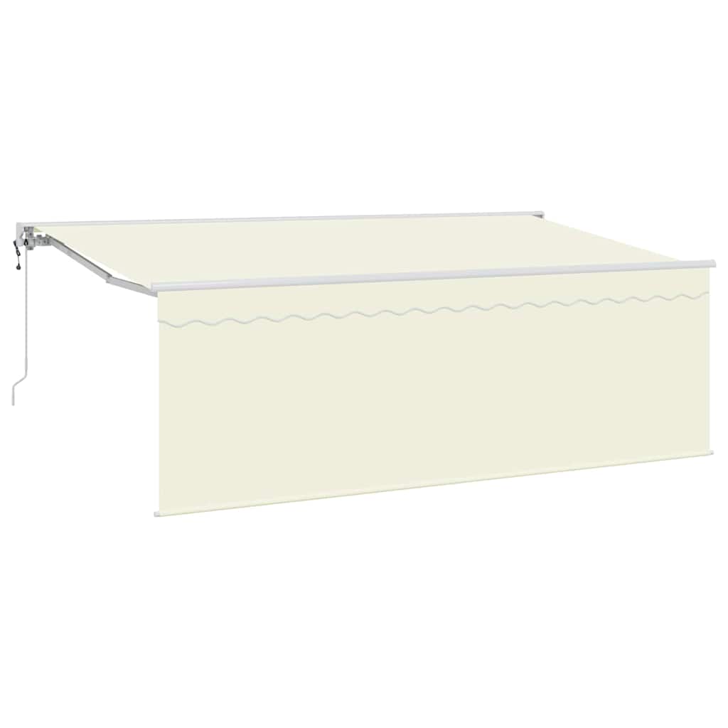 Tenda Retrattile Crema 350 x 200 cm Poliestere e Alluminio