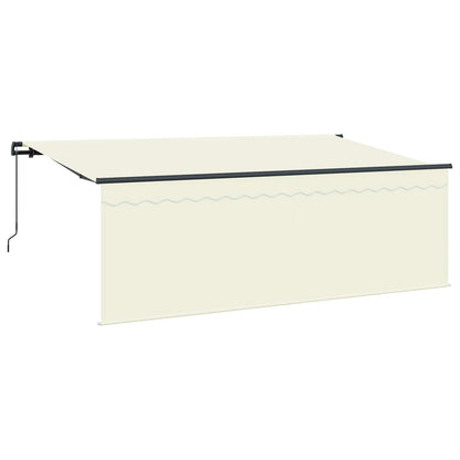 Tenda Retrattile Crema 350 x 200 cm Poliestere e Alluminio