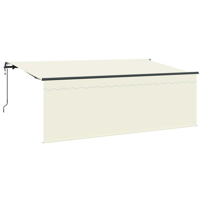 Tenda Retrattile Crema 350 x 200 cm Poliestere e Alluminio