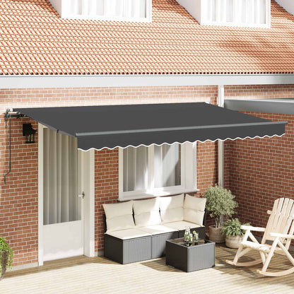 Tenda Retrattile Antracite 350 x 200 cm Tessuto