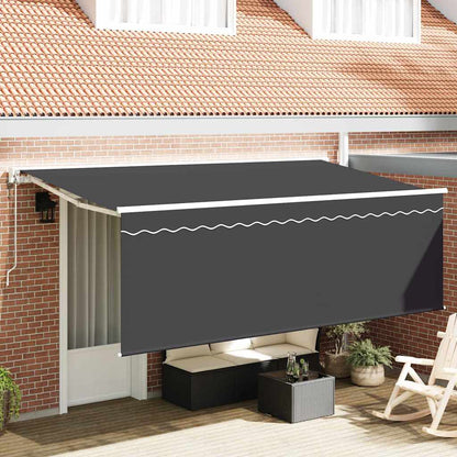 Tenda Retrattile Antracite 350 x 200 cm Poliestere e Alluminio