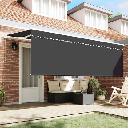 Tenda Retrattile Antracite 350 x 200 cm Poliestere e Alluminio