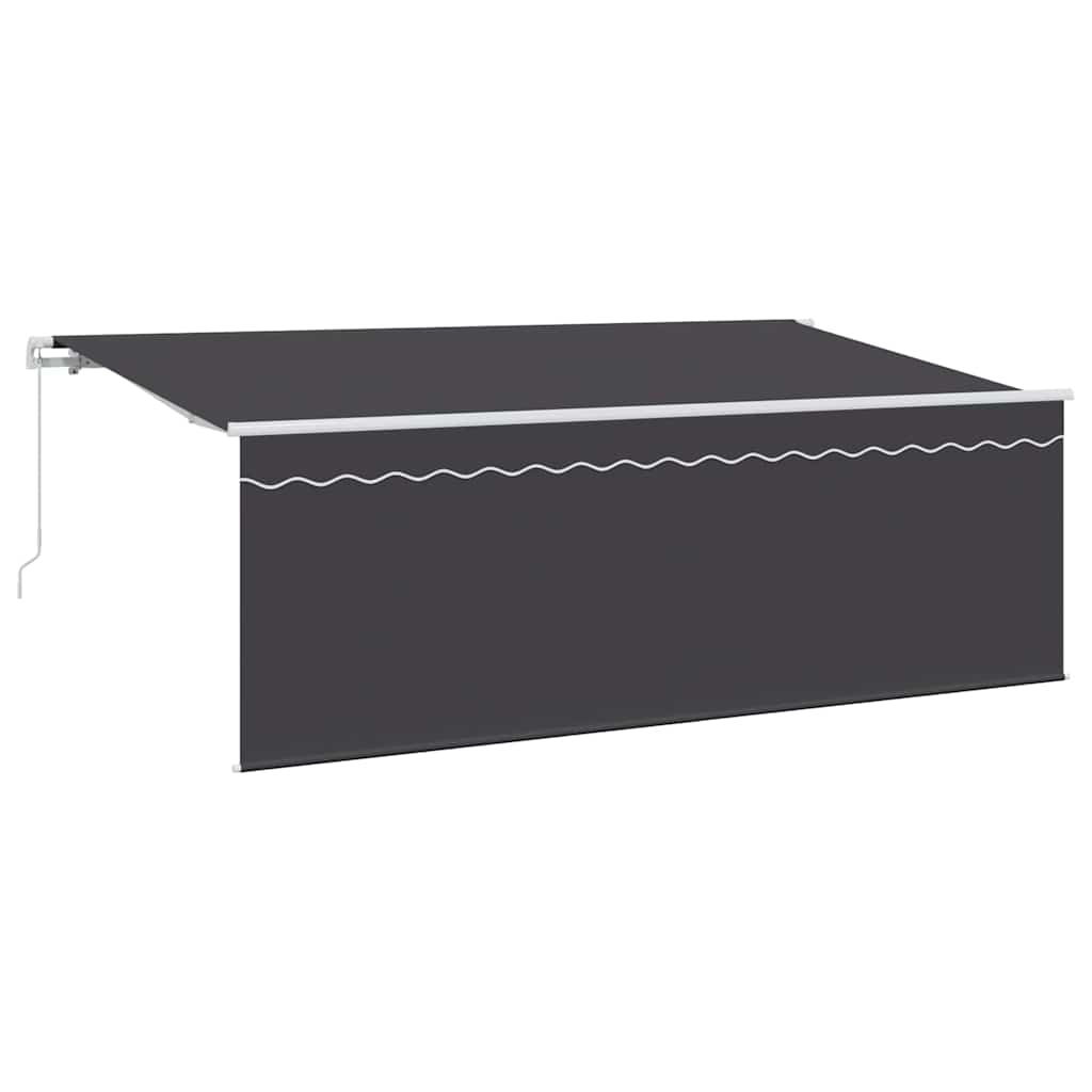 Tenda Retrattile Antracite 350 x 200 cm Poliestere e Alluminio